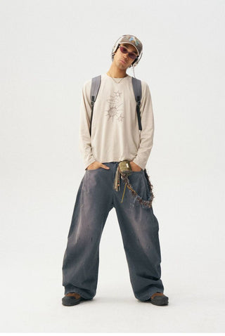 [Monterest] Washed Double Pleat Wide Pants