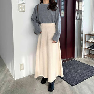 Flared long skirt