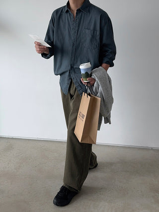 Haze Aging Fade Washed Shirt