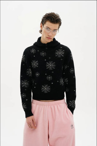 [MASONPRINCE] Snowflake Jacquard Wool Blend Sweater