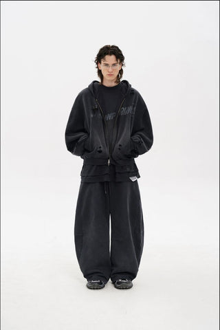 [MASONPRINCE] Double-layer Loose Sweatshirt Set