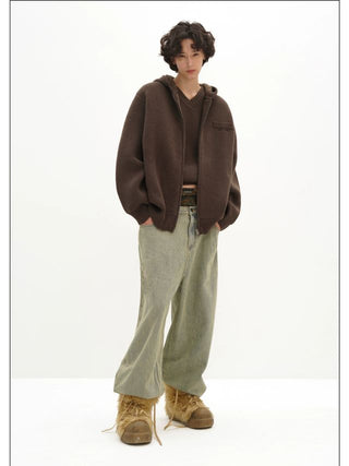 MASONPRINCE Wool Blend Hoodie Cardigan