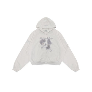 [MASONPRINCE] 400G Heavyweight Cotton Zip-Up Hoodie
