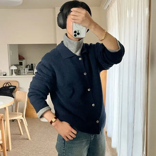 Colored button cardigan