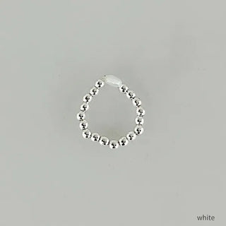 White Heart Ring