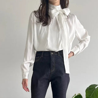 Tie blouse