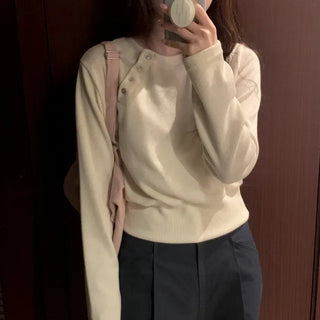 Cropped button-up ribbed knit