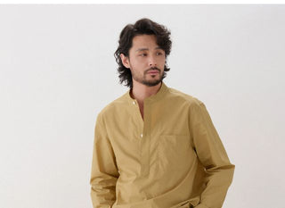 [CULTUM] Cotton Stand Collar Shirt/Shorts