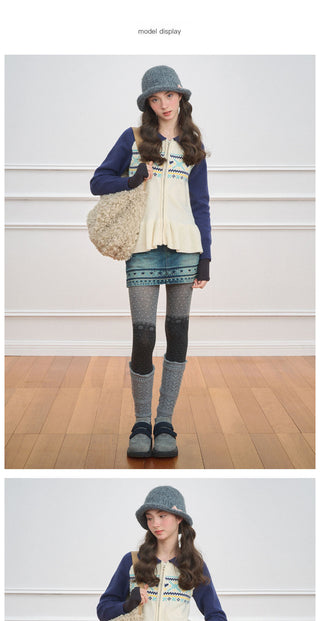 [NECY] North Fantasy Lace Hem Cardigan