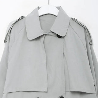 Oversized trench coat with sleeve belt