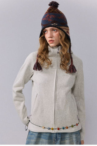 [Monterest] 5A Antibacterial Fleece-Lined Hooded Cardigan