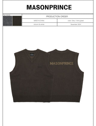 MASONPRINCE Wool Blend Vest