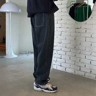 Wide denim pants