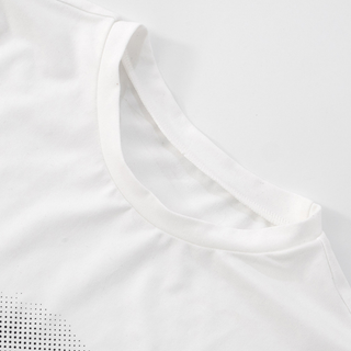 Short sleeve crewneck chest print top