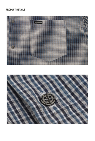 [MASONPRINCE] Micro Check Long-sleeve Shirt