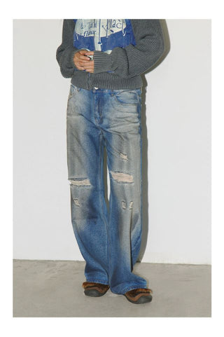 [CONP] “Lost ID CARD” Stained Jeans