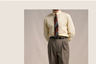 [CULTUM] Wool Blend Double Pleat Straight Trousers