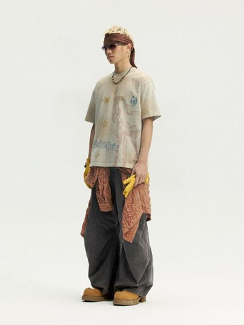 [Monterest] Washed Horse Sketch Print Tee