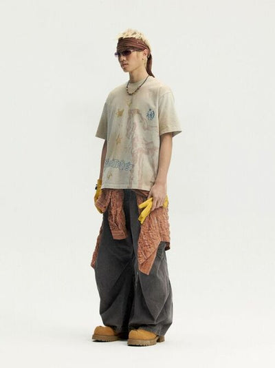 [Monterest] Washed Horse Sketch Print Tee