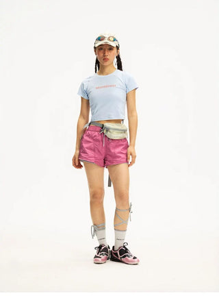[Monterest] Quick-Dry Slim Fit Crop Logo Tee