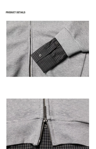 [MASONPRINCE] Faux Two-piece Hooded Jacket