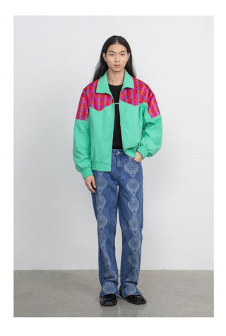CONP Devoré Graphic Denim Pants (Blue)