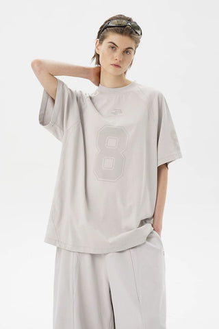 [MASONPRINCE] Combed Cotton No.8 Jersey T-Shirt