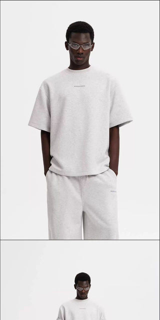 [MASONPRINCE] Cotton Blend Air Layer Cropped Tee