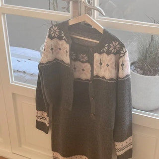 Winter version: Stylish dress with snowflake pattern