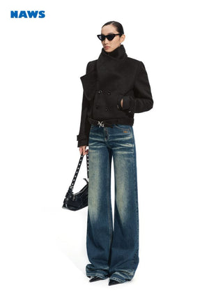 [NOTAWEAR] Shawl Collar Wool Blend Coat