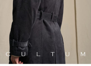 [CULTUM] Cotton Corduroy Mid-length Trench Coat