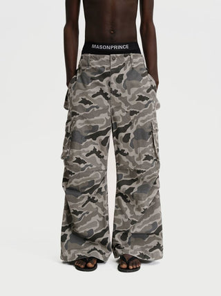 [MASONPRINCE] Rock Camo Wide Leg Cargo Pants