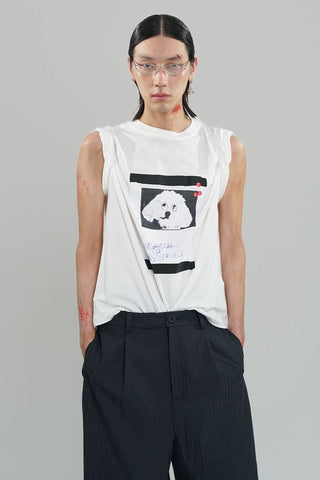 [MASONPRINCE] Graffiti Dog Print Washed Tee