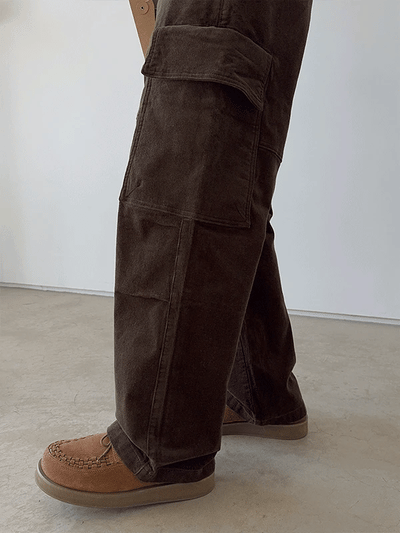 Warm Corduroy Cargo Pants