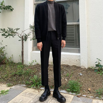 knit blouson