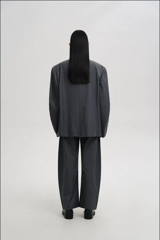 [MASONPRINCE] Arc-cut Structured Blazer/Pants