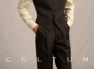 [CULTUM] 1930s Wool Blend Twill 4-Pocket Vest