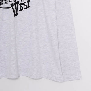 Oversized Lettering Long T-Shirt