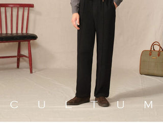 [CULTUM] Knit Drawstring Straight Pants
