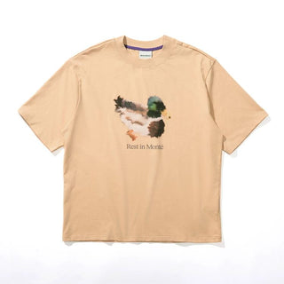 [Monterest] Ink Print Relaxed Fit Crewneck T-Shirt