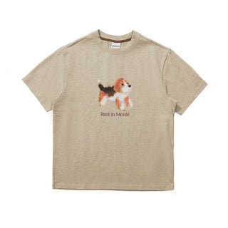 [Monterest] Ink Print Crewneck Cotton T-Shirt