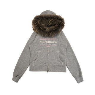 [Moromoro2] Fur Collar Hoodie & Flare Sweatpants  Set