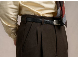 [CULTUM] Wool Blend Double Pleat Trousers