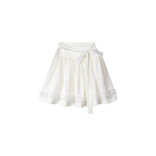 [NECY] Mimora Bow Tie Lace Midi Skirt