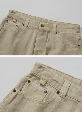 [Monterest] Distressed Washed Cotton Work Pants