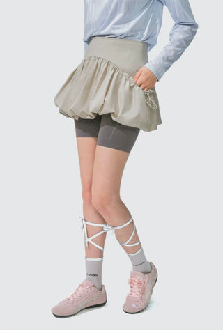 [Monterest] Reflective Print Bubble Sports Skirt