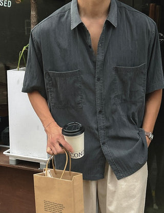 [PREMIUM] Pigment Nylon Short Sleeve Shirt (4 colors)