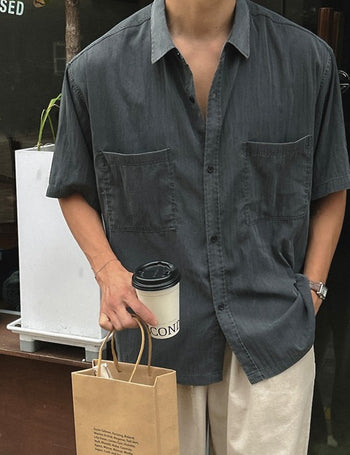 [PREMIUM] Pigment Nylon Short Sleeve Shirt (4 colors)