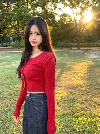 -3kg Slim Cropped Cardigan (7 colors)