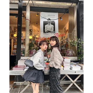Ribbon Shirring Mini Skirt